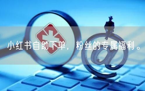 小红书自助下单，粉丝的专属福利。